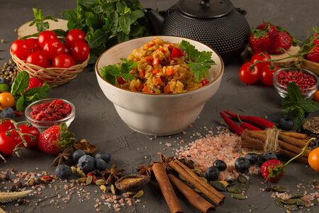 Тяхан с овощами