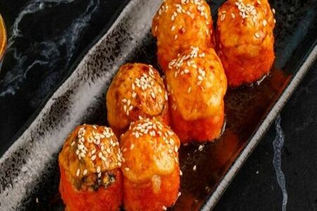 Запеченный микс с лососем и угрем