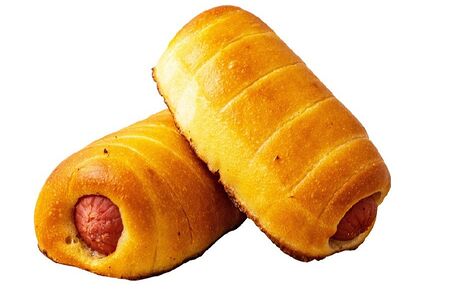 Сосиска в тесте и лимонад Лимонадово