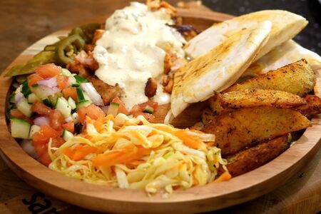 Сувлаки из курицы открытые