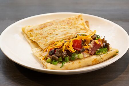 Блин с беконом и грибами