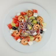 Салат греческий с креветками