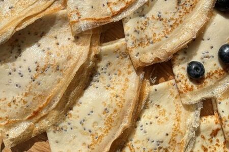 Блины с семенами чиа