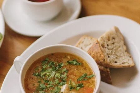 Уха с лососем