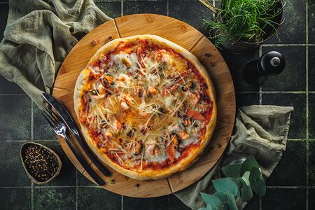 Пицца с морепродуктами