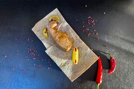 Семга на углях