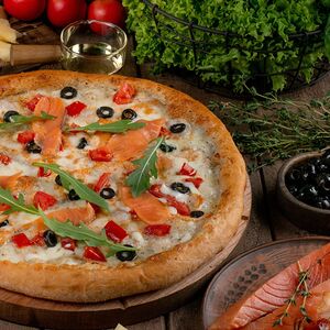 Лосось с креветками средняя