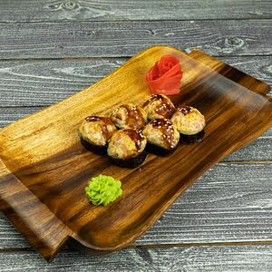 Запеченный с окунем и сливочным сыром