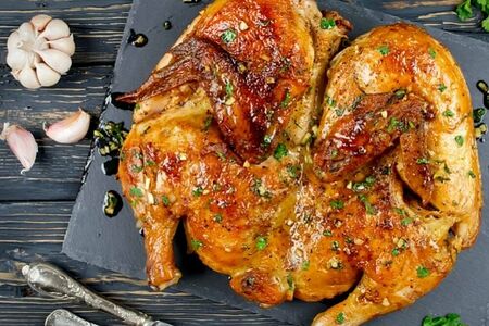 Курица на углях