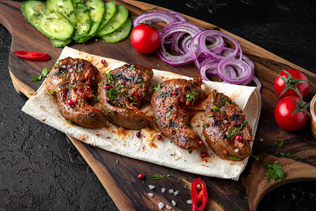 Шашлык из язычков ягнят