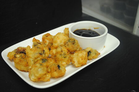 Мидии в темпуре