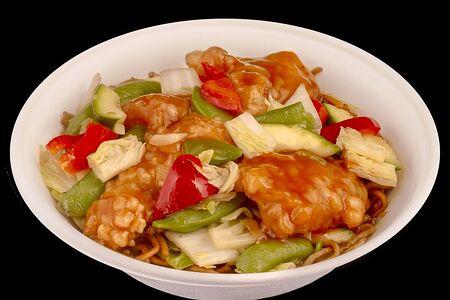 Удон Хрустящий кальмар с пекинским соусом