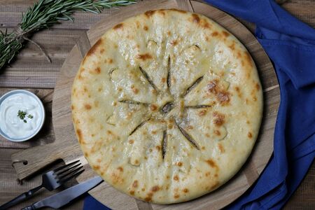 Осетинский пирог Фыдджын с говядиной