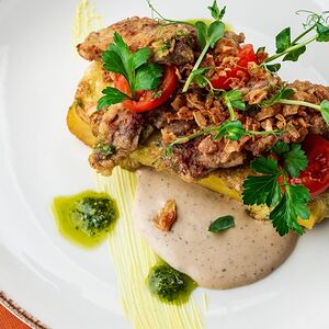 Сытная жарёнка с лисичками