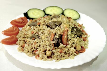 Плов с белым рисом