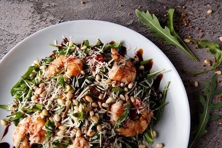 Салат Руккола с креветками