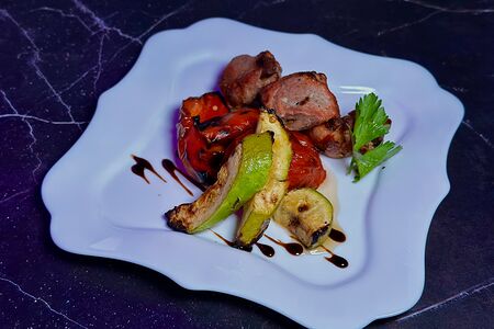 Шашлык с овощами