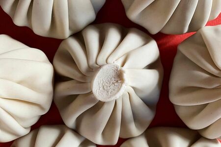 Калакури с говядиной, свининой и зеленью