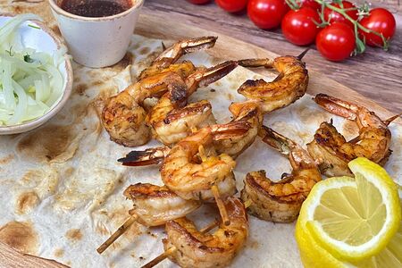 Креветки гриль