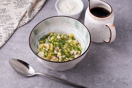 Окрошка с ветчиной