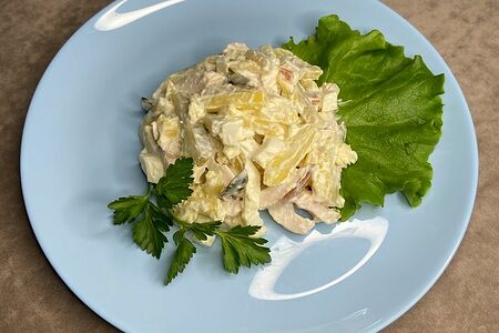 Салат с копченой курицей