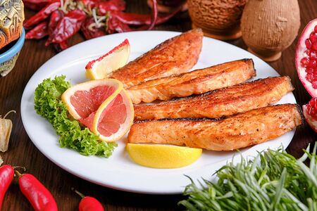 Семга на мангале