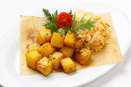 Картофель с чесноком