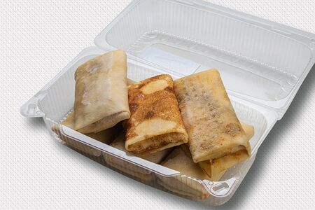 Блины с ветчиной и грибами