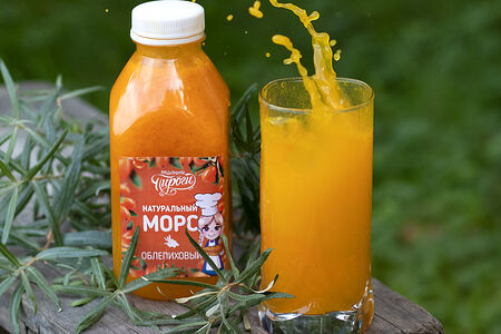 Морс облепиховый собственного приготовления