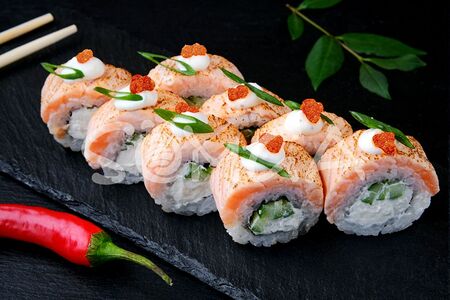 Опаленный с сёмгой