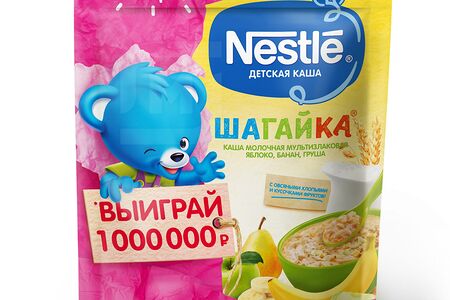 Nestle Шагайка Каша 5Злаков/Яблоко/ Банан/ Груша 12мес