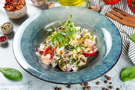 Феттуччине с креветками