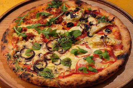 Пицца 4 вкуса веган (без глютена)