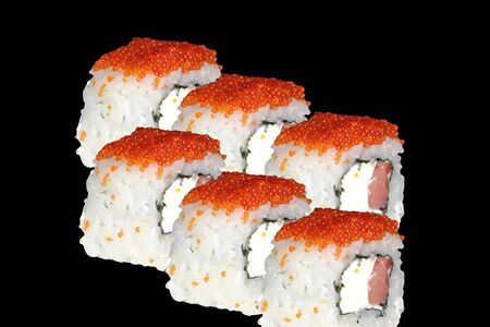 Ролл Филадельфия с икрой тобико