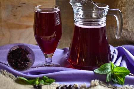 Морс смородиновый собственного приготовления