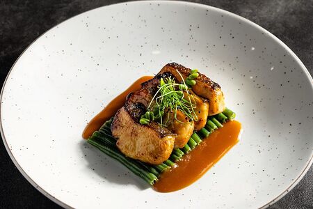 Запеченное филе палтуса в мисо соусе