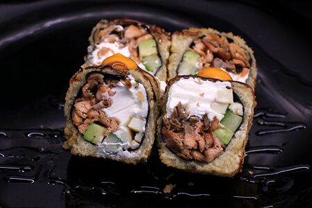 Горячий ролл с Лососем без риса (4 шт.)