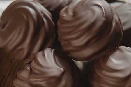 Vegan зефир кофе в темном шоколаде без сахара