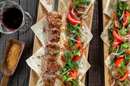 Кавказский шашлык из баранины с кориандром