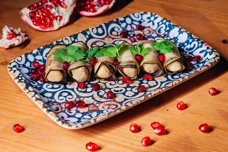 Рулеты из баклажанов