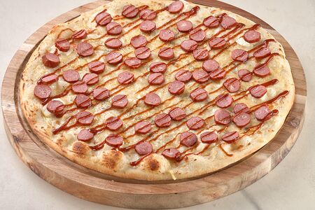 Пицца Барбекю с охотничьими колбасками