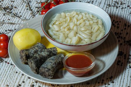 Хинкал Лакский с сушеной колбасой говяжей