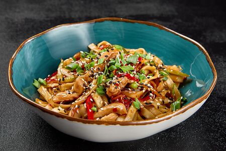 Удон с курицей