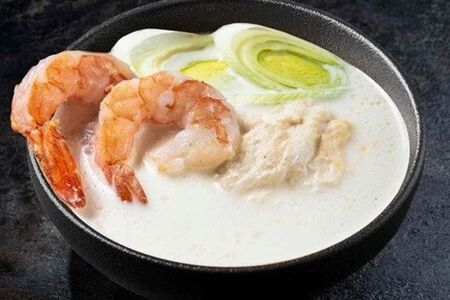 Сливочный суп с креветкой