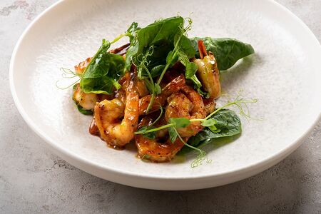 Тигровые креветки и соус Терияки