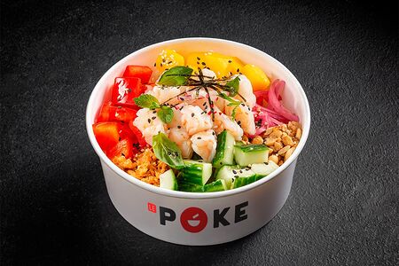 Поке с креветками, манго и арахисом Нани