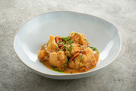 Цветная капуста с ким-чи, кокос