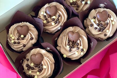 Капкейки шоколадные с домашней карамелью