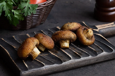 Шампиньоны на мангале