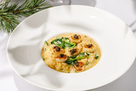 Ризотто с гребешком